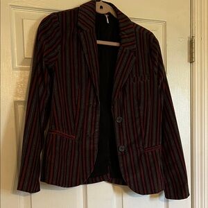 Free People Velvet Striped Women's Blazer Jacket